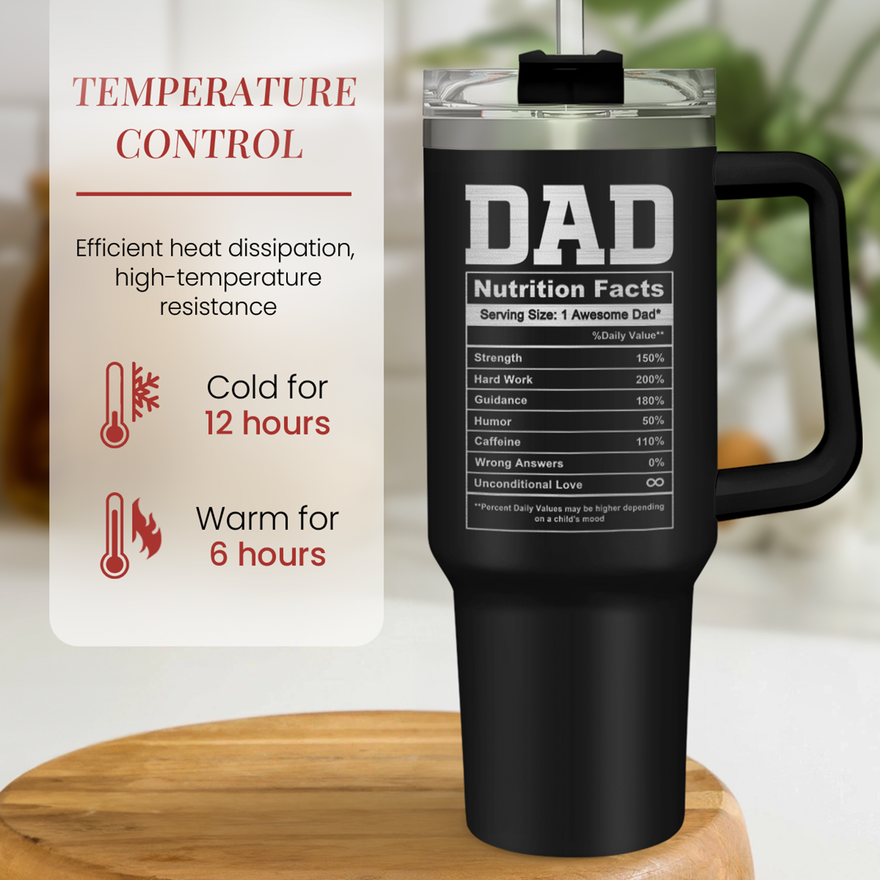 Best Dad Ever Quencher Tumbler with Handle 40oz