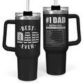Black Best Dad Ever Quencher Tumbler with Handle 40oz