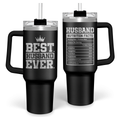 Black Husband Quencher Tumbler with Handle 40oz