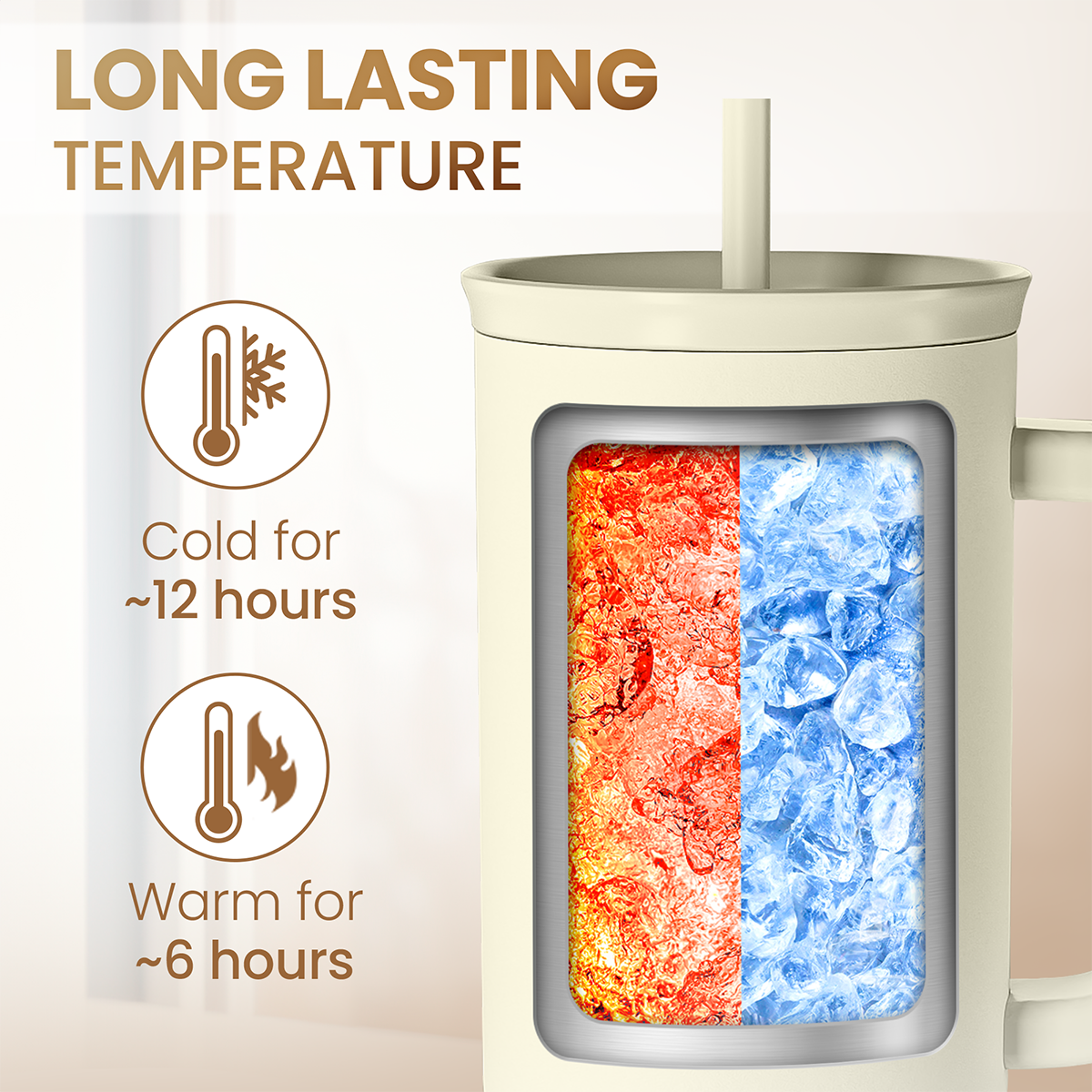 Beige Grandma Slidemate | Slider Tumbler with Handle 40oz