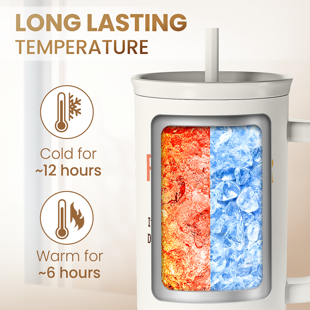 White Inspiration Slidemate | Slider Tumbler with Handle 40oz