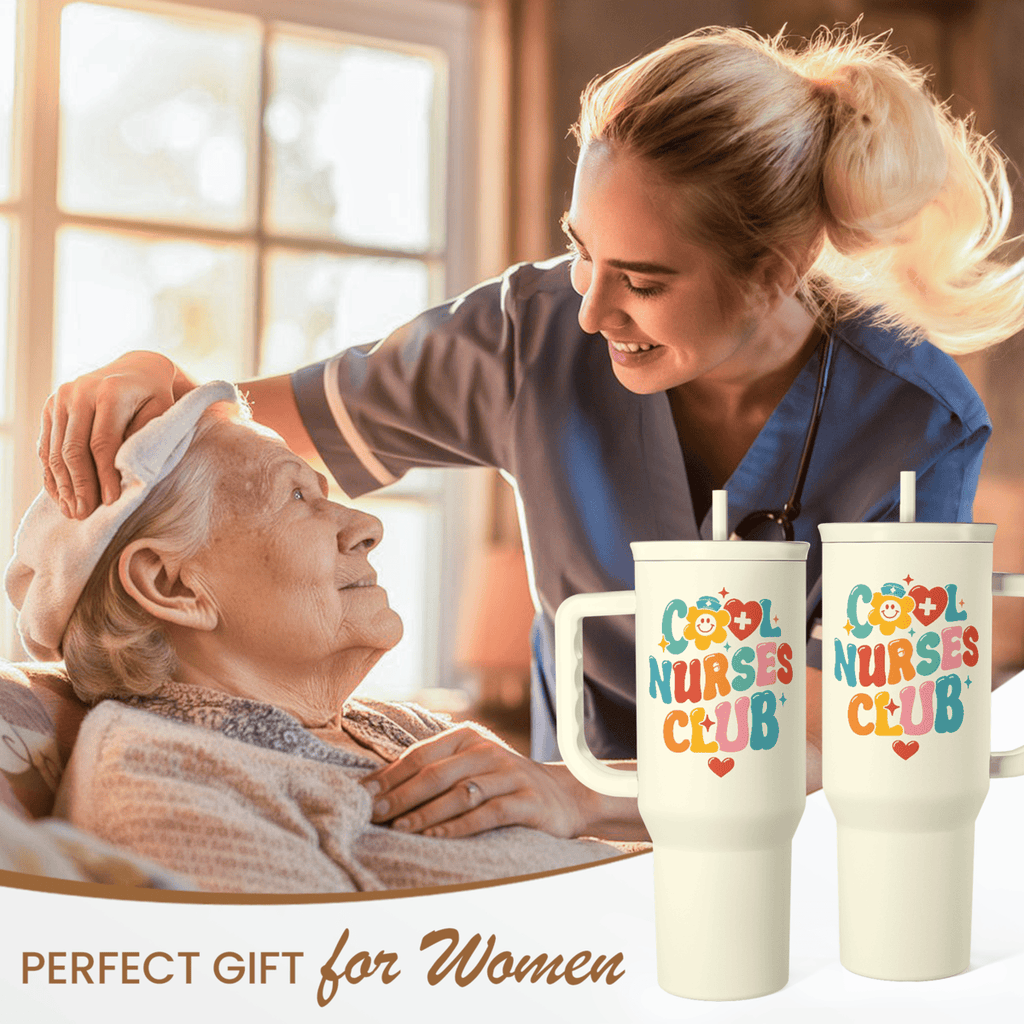 Beige Nurse Slidemate | Slider Tumbler with Handle 40oz