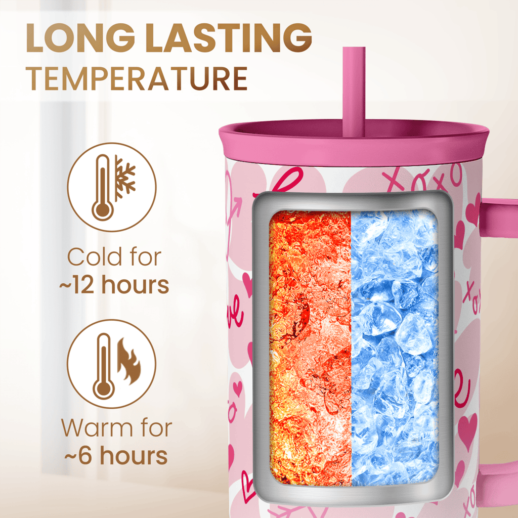 Pink Love Slidemate | Slider Tumbler with Handle 40oz