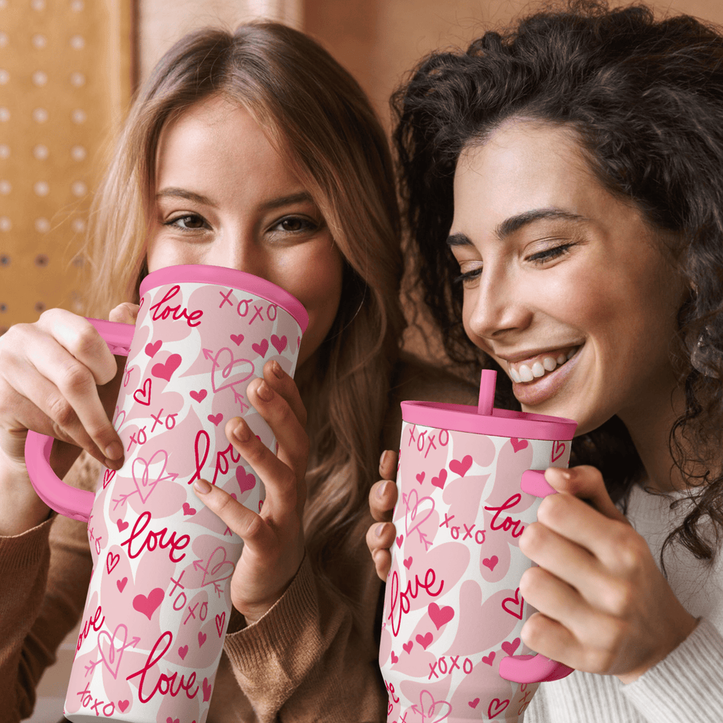 Pink Love Slidemate | Slider Tumbler with Handle 40oz