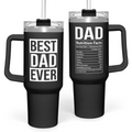 Black Best Dad Ever Quencher Tumbler with Handle 40oz
