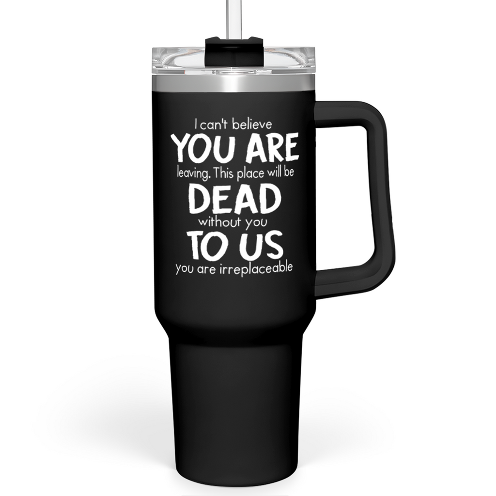 Black Coworker Quencher Tumbler with Handle 40oz