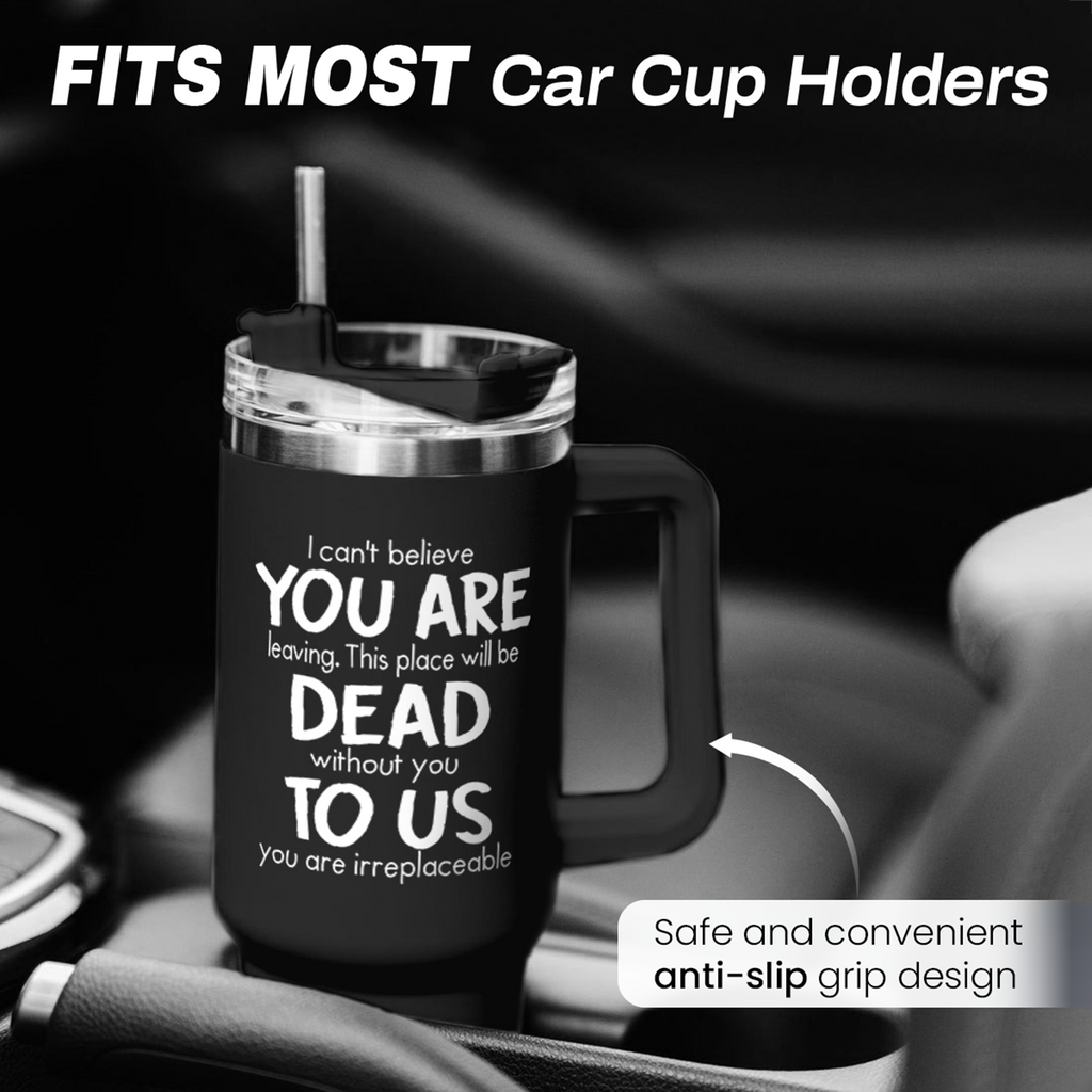 Black Coworker Quencher Tumbler with Handle 40oz