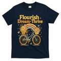 Flourish Dream Thrive Floral Bike Subtle 8647 Trump Resist  T-Shirt