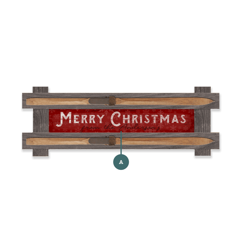Merry Christmas Sign: Personalized - Framed Wall Decor
