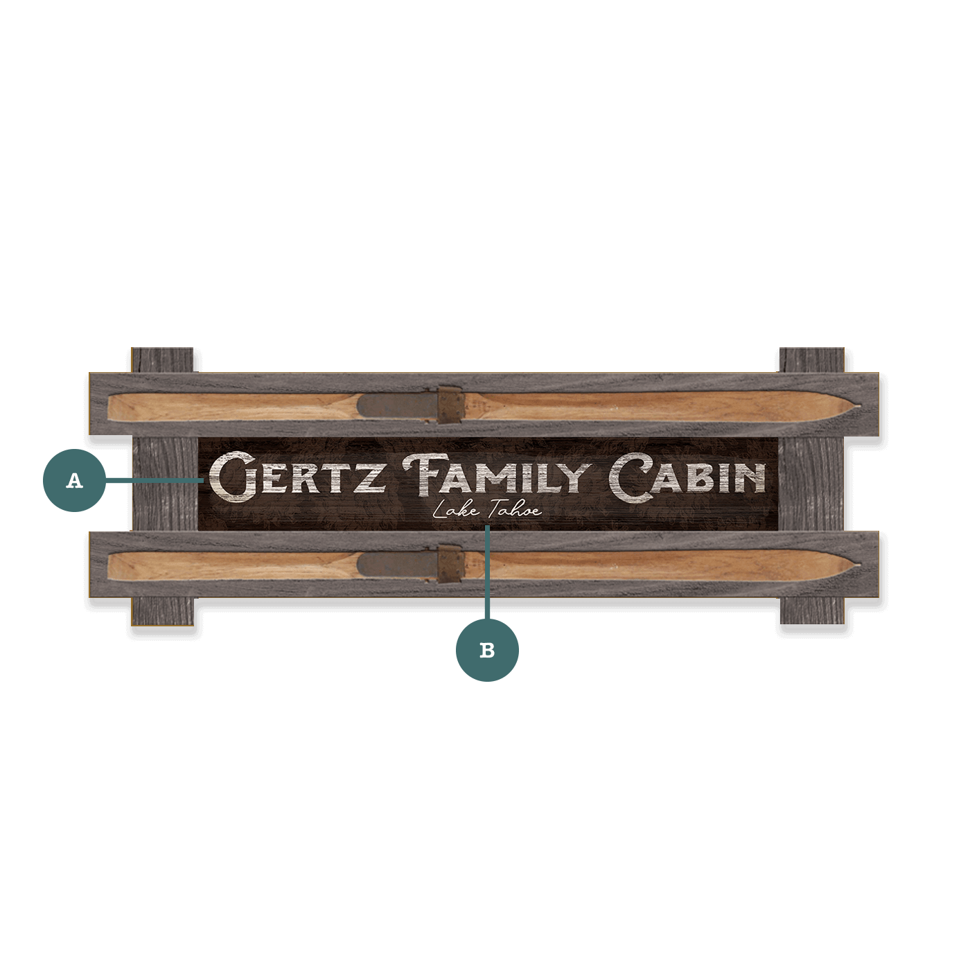 Welcome to the Cabin: Personalized - Framed Wall Decor