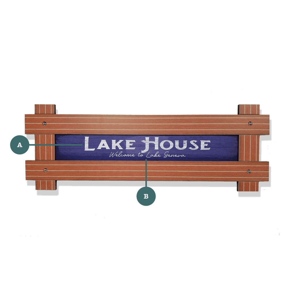 Lake House Sign - Framed Wall Decor