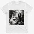 Funny Surprised Scared Cat Selfie With D.Trump T-Shirt