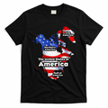 Funny Trump American Flag Canada Greenland Gulf Map On Back T-Shirt
