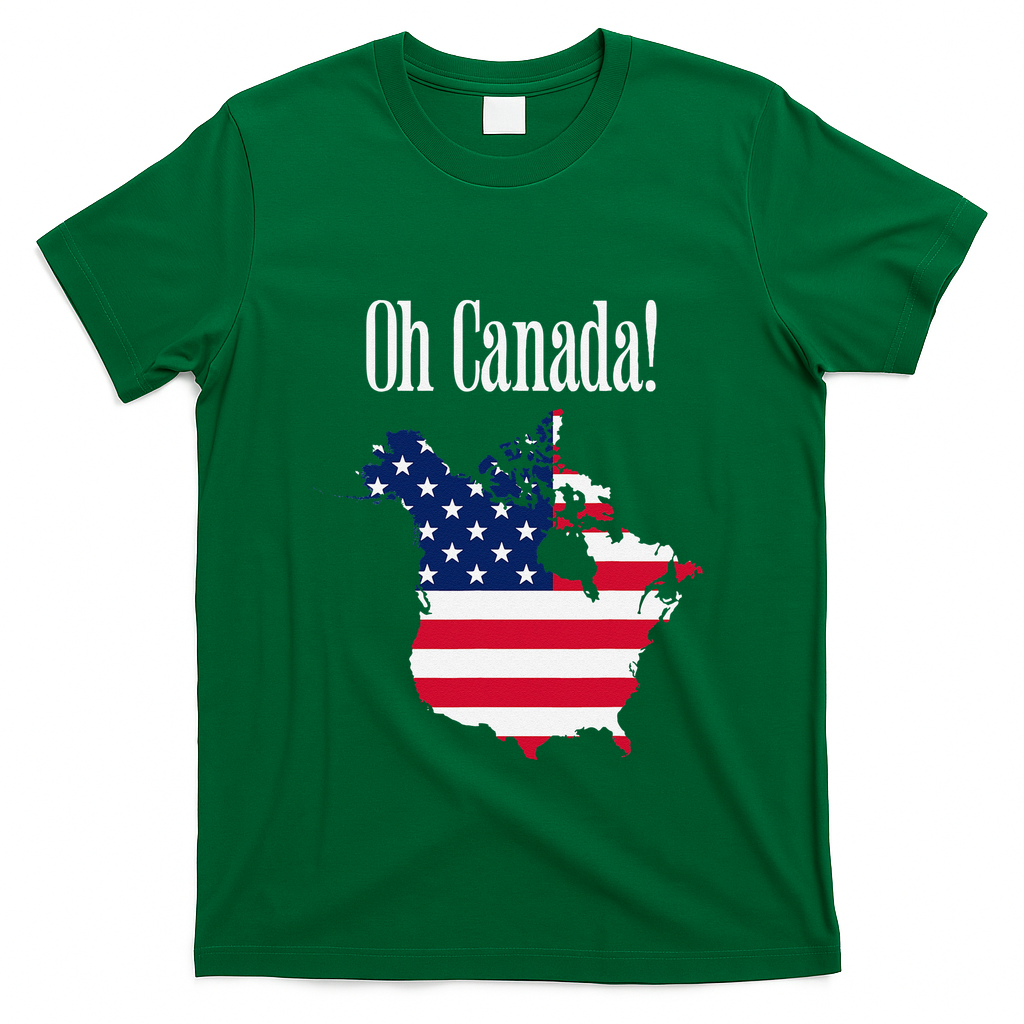 Funny Trump Oh Canada! Usa Canada Map 51st State T-Shirt