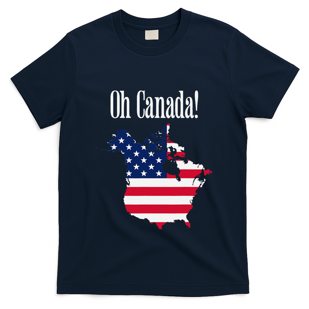 Funny Trump Oh Canada! Usa Canada Map 51st State T-Shirt