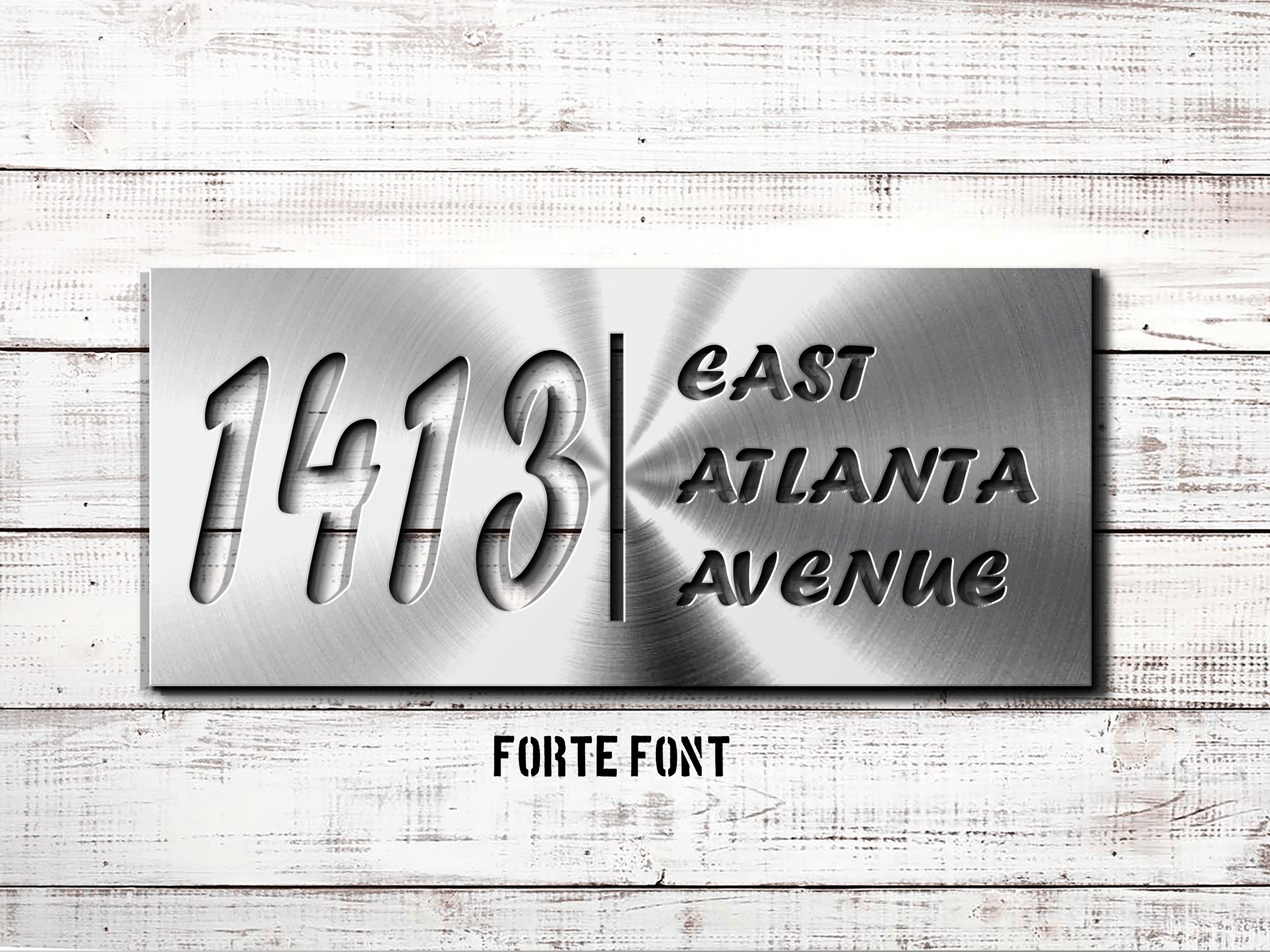 8 x 18 Custom Metal Address Sign, House Number Sign, House Number Street Sign, Address Plaque