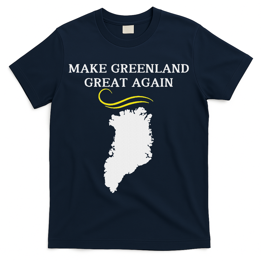 Greenland Map With Trump Hair Make Greenland Great Again T-Shirt