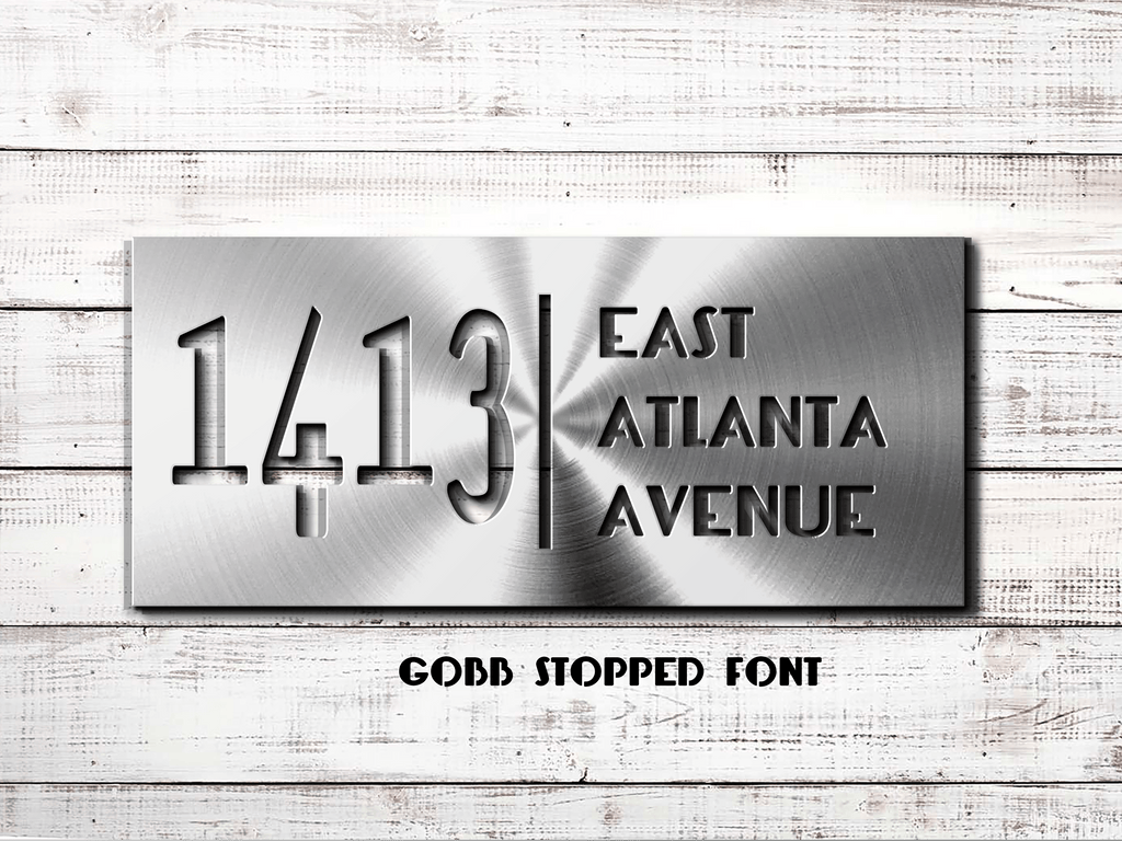 8 x 18 Custom Metal Address Sign, House Number Sign, House Number Street Sign, Address Plaque