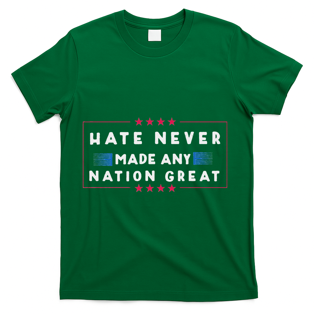 Hate Never Made Any Nation Great Funny Anti Trump T-Shirt