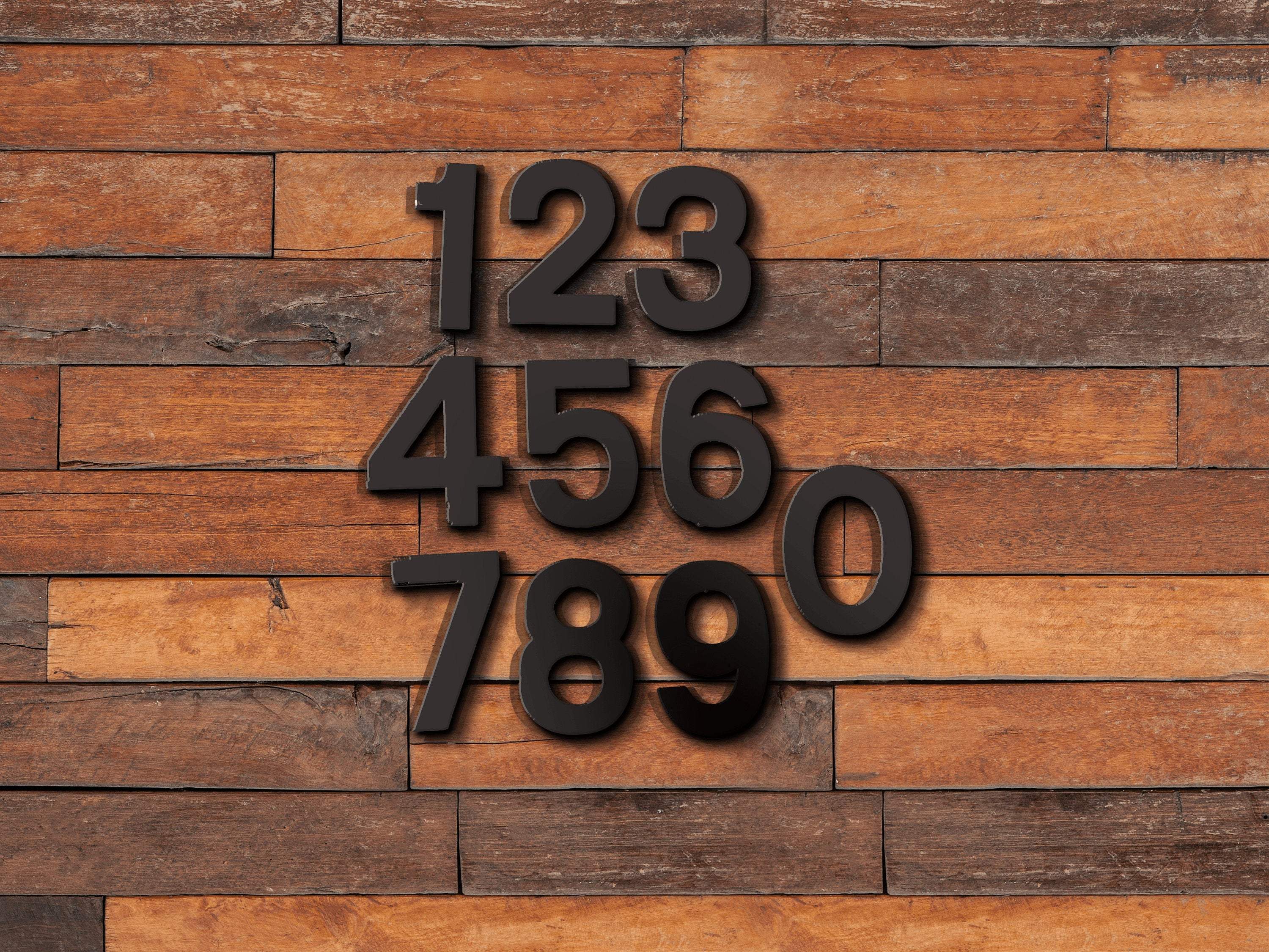 5 inch Modern Metal House Numbers / Metal Address Numbers / Metal Street Address Numbers