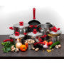 YBM home high-quality stainless steel pot set 13 piece cookware ￼