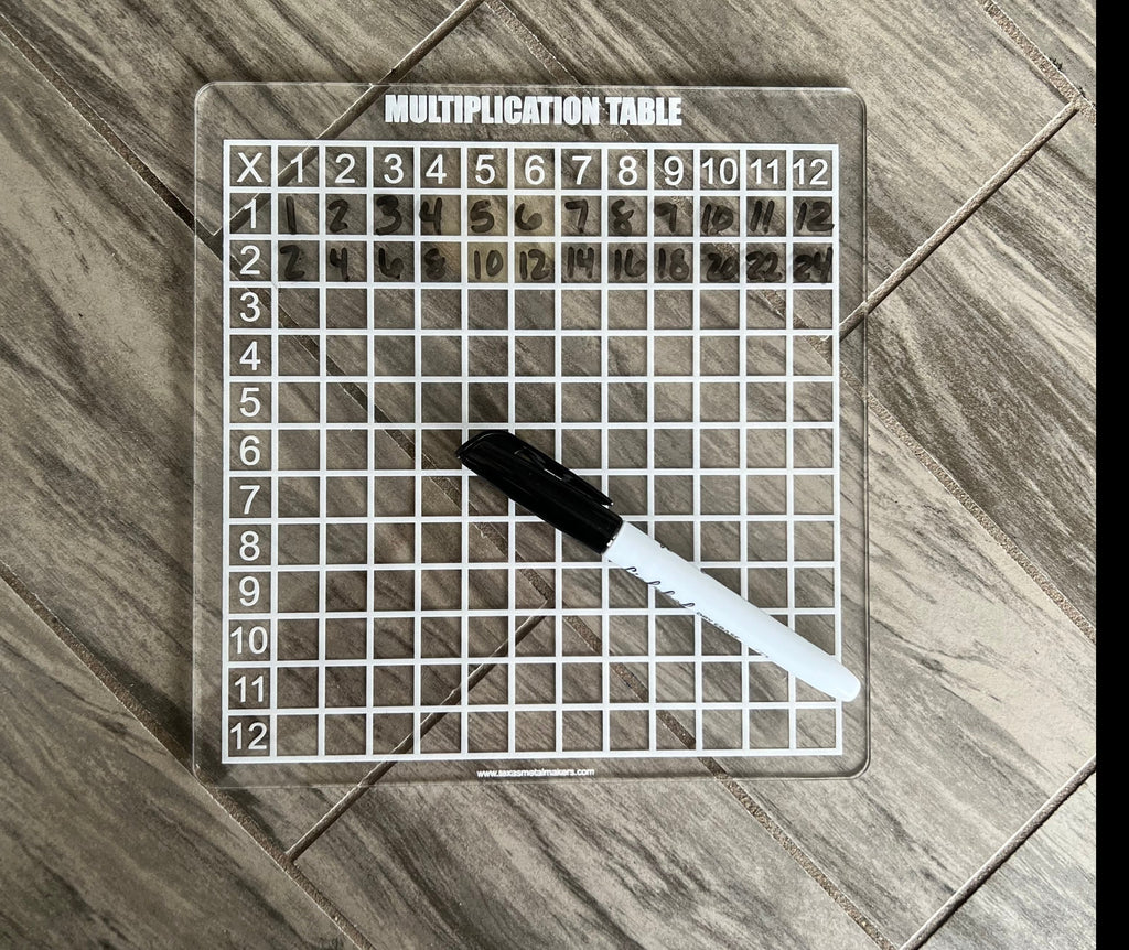 Math Learning Boards Acrylic Dry Erase | Reusable Washable Math Board | Preschool Learning | Education Supplies | Home School