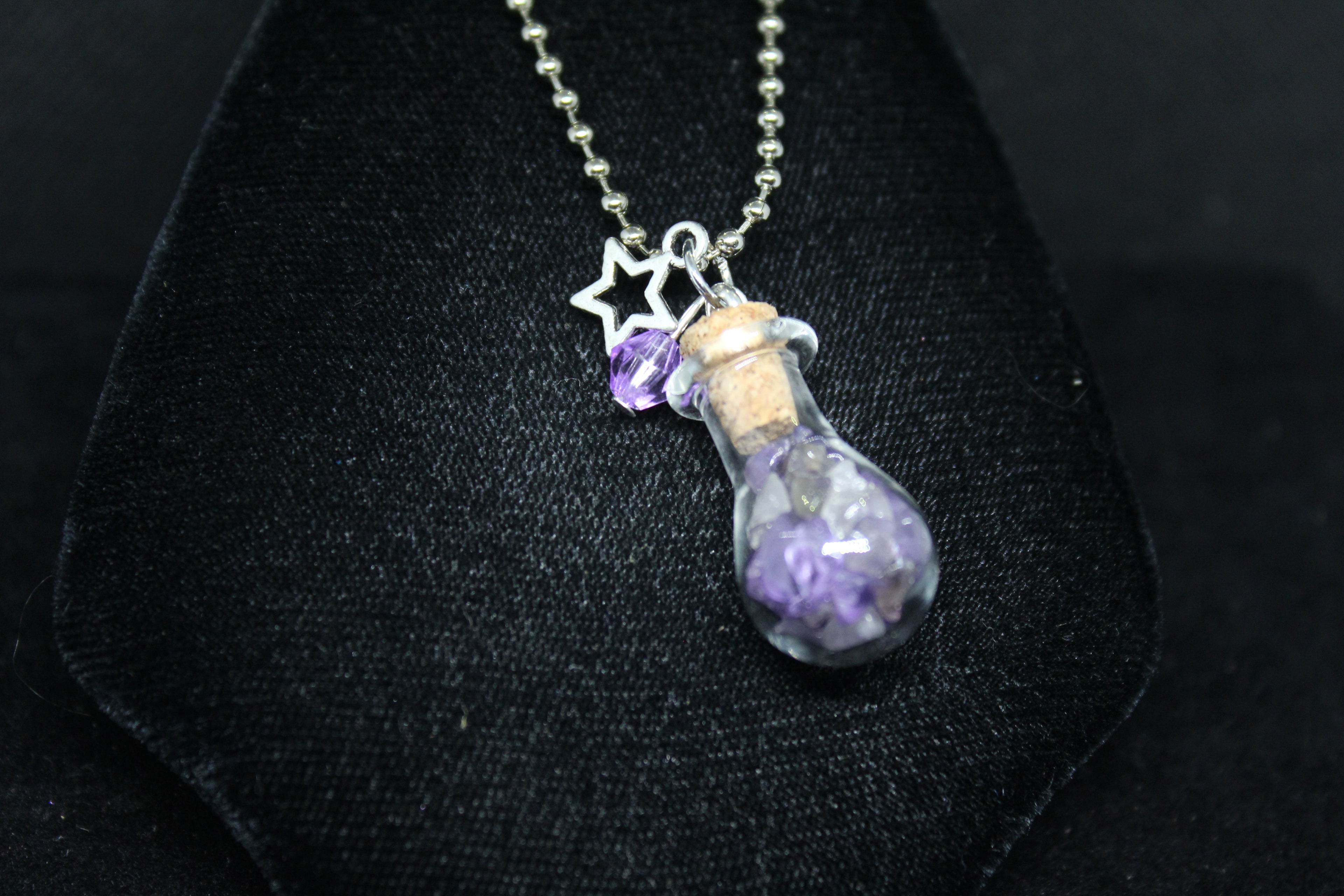 Amethyst Star Keychain Charm Zipper Pull Crystal Witch Witchy Jewelry Witchcraft Metaphysical