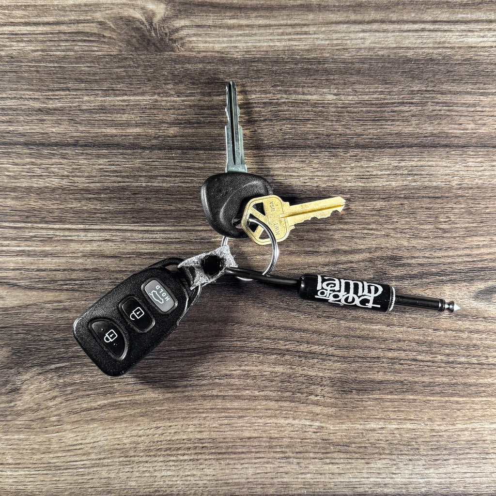 Lamb of God Logo Guitar Plug Keychain