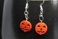 Vintage Style Pumpkin Drop Earrings Jewelry Spooky Halloween Witchy