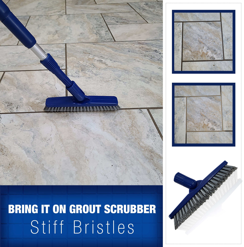 Grout Scrub Brush Plus Extension Pole Bring It On
