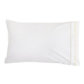 Classic Double Border Percale Cotton Pillowcase Pair