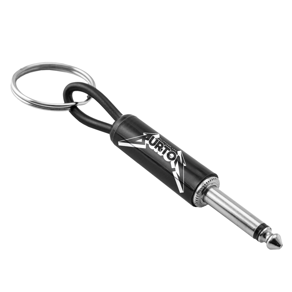 Cliff Burton Logo Guitar Plug Keychain