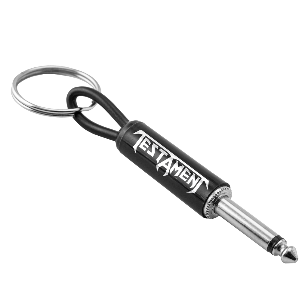 Testament Logo Guitar Plug Keychain