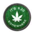 It's 4:20 Somewhere - Green - LED Barrel End Wall Art