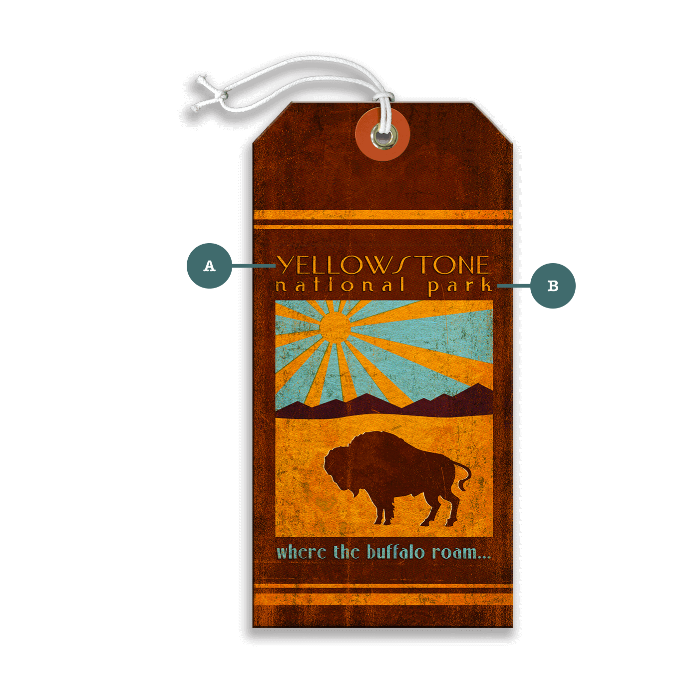 Where the Buffalo Roam - Luggage Tag
