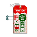 Estes Park Tram Ticket - Luggage Tag