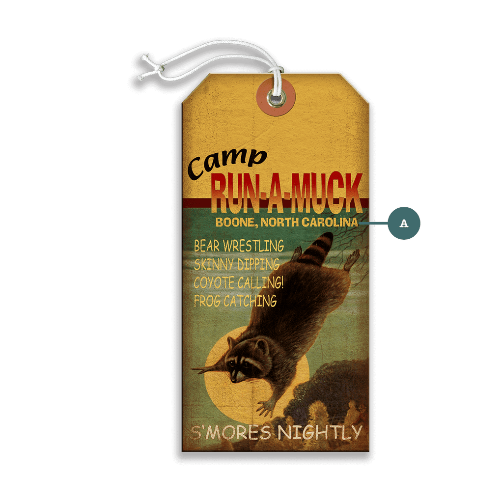 Camp Run-a-Muck - Luggage Tag
