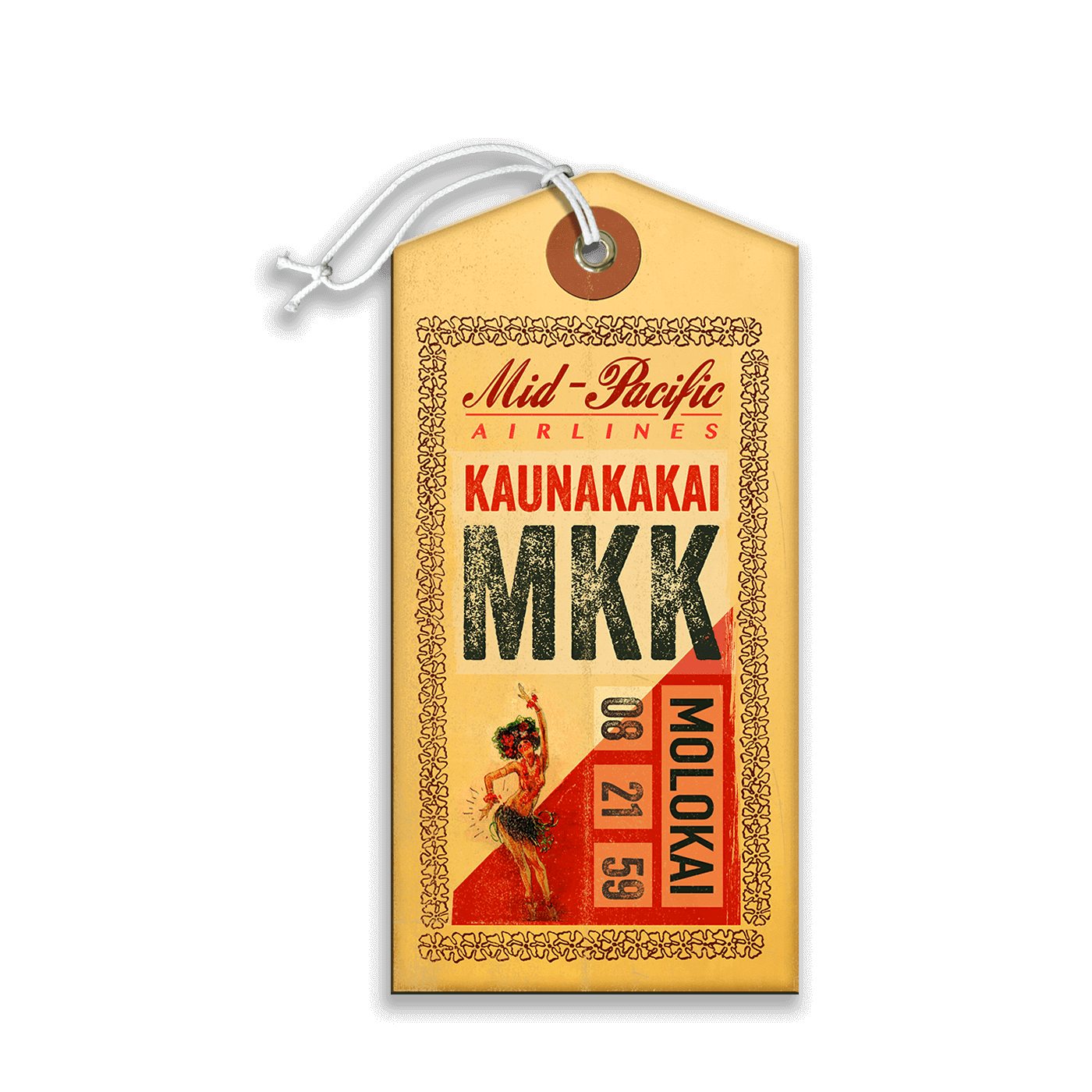 Mid-Pacific Airlines Luggage Tag