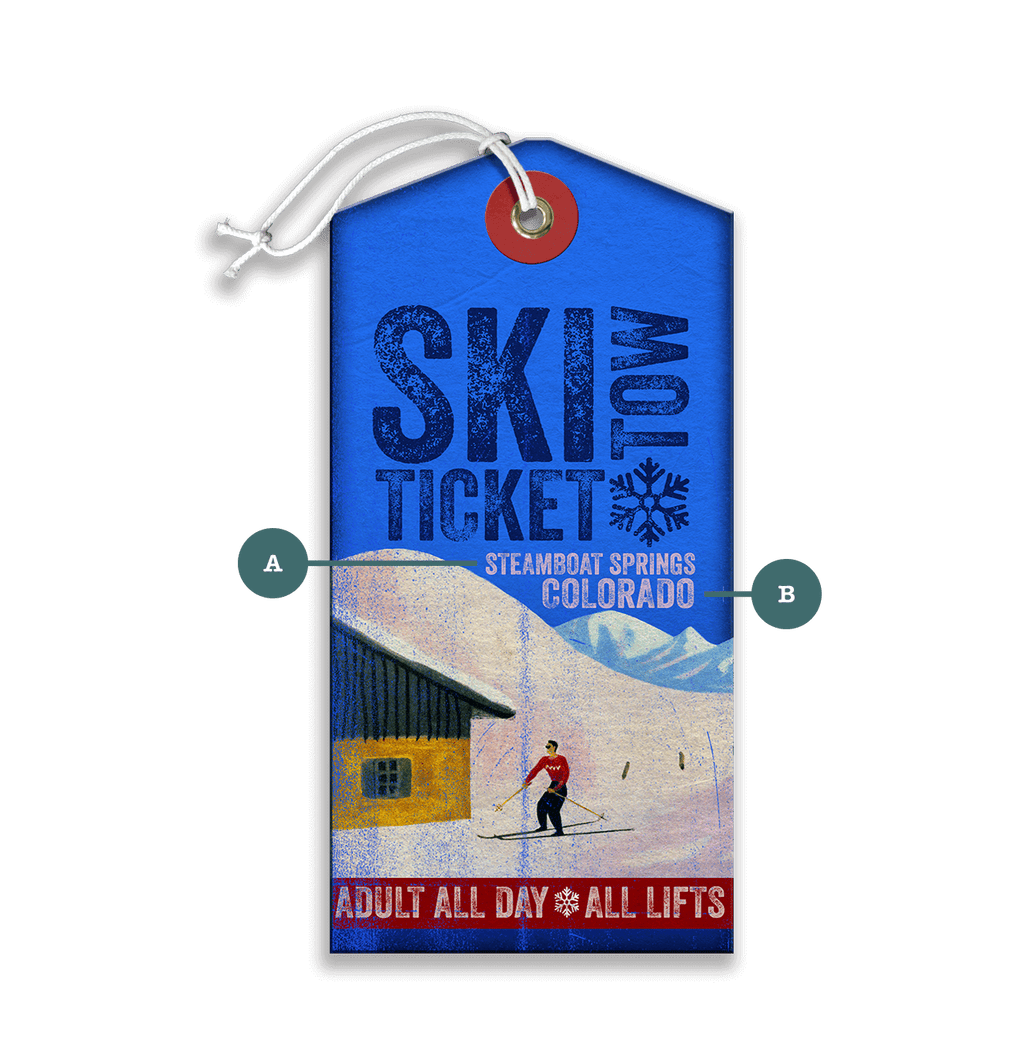 Adult All-Day Lift Ticket - Luggage Tag