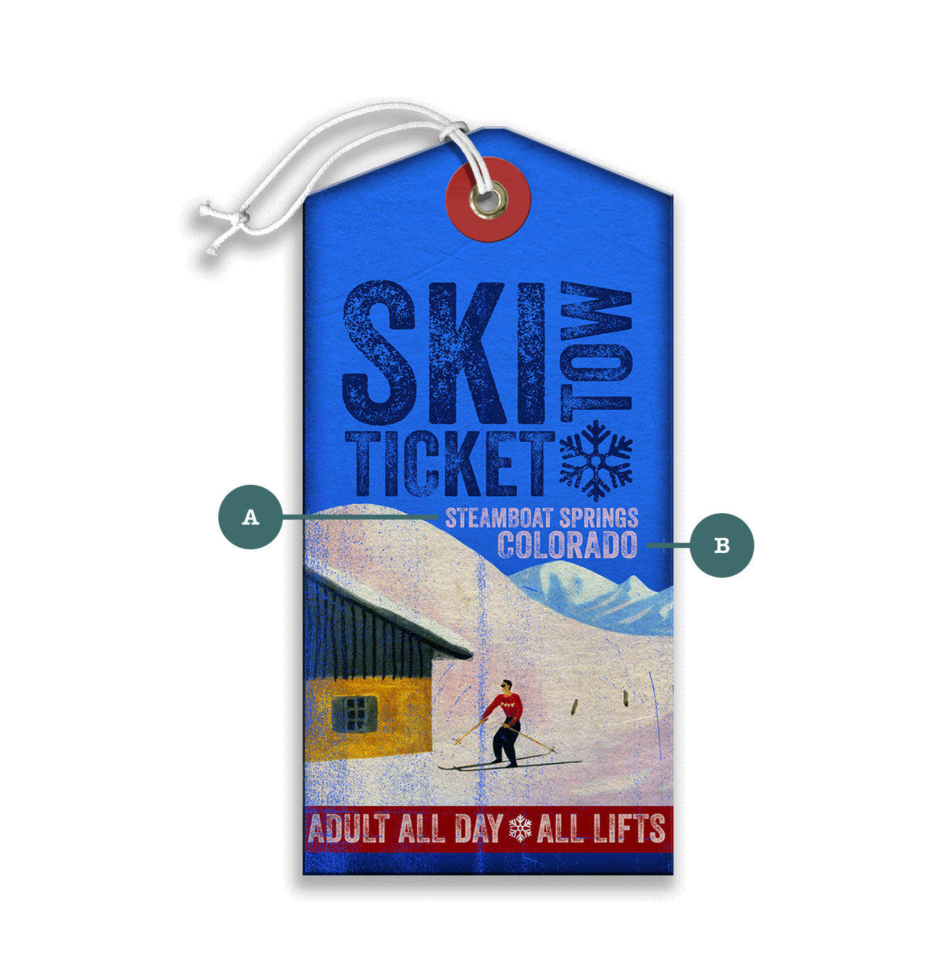 Adult All-Day Lift Ticket - Luggage Tag