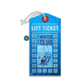 Blue Punch Card Lift Ticket - Luggage Tag