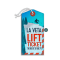 Skier Silhouette Lift Ticket - Luggage Tag