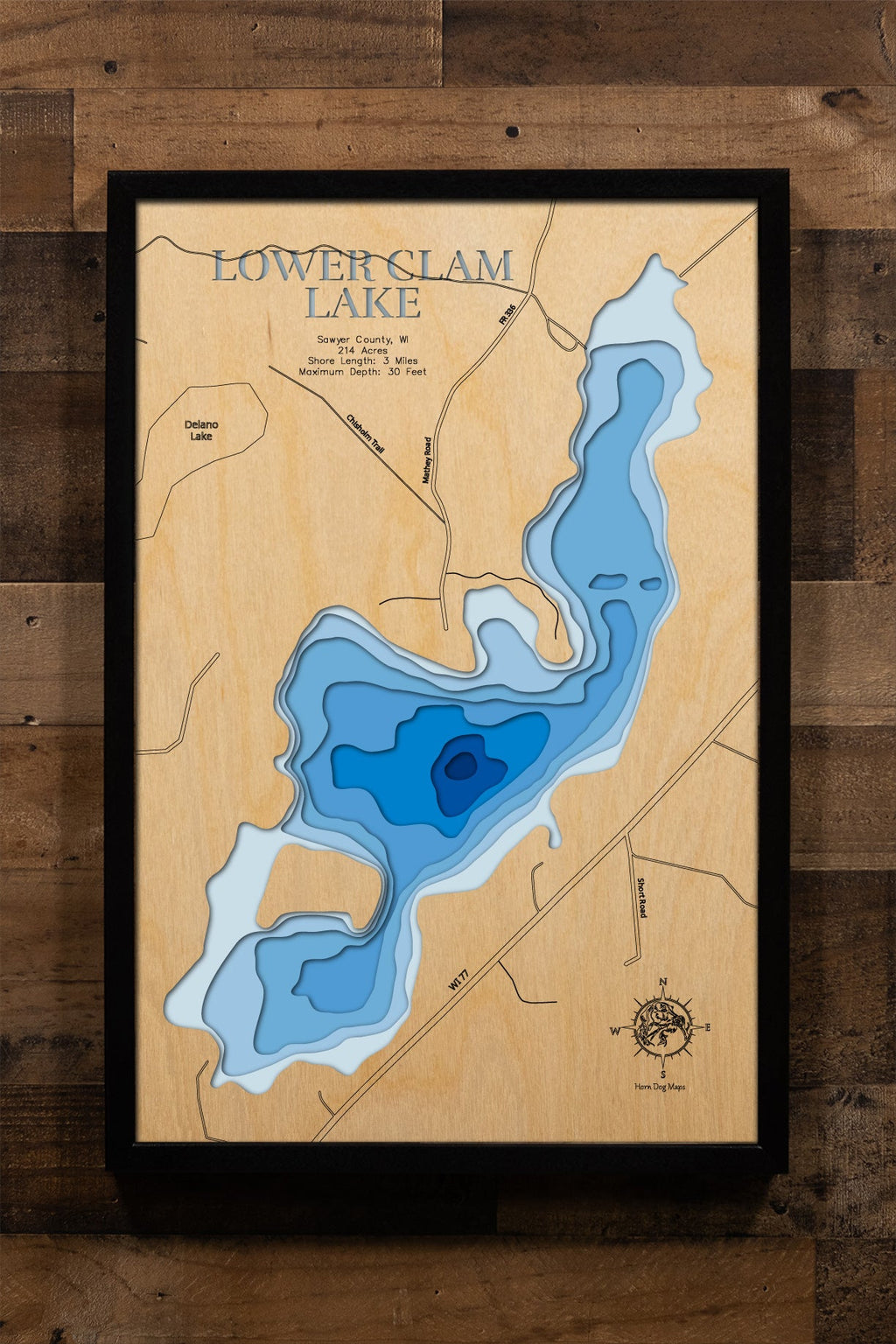 Lower Clam Lake in Sawyer County, Wisconsin