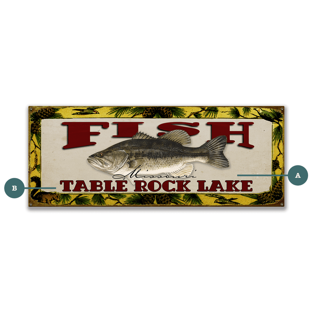 Catch of the Day Freshwater Fishing Sign Wall Decor
