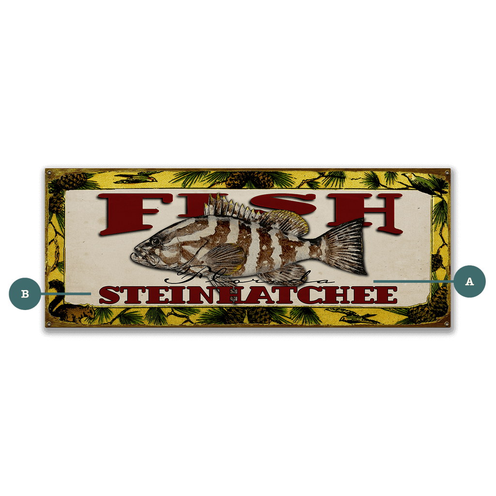 Catch of the Day Freshwater Fishing Sign Wall Decor