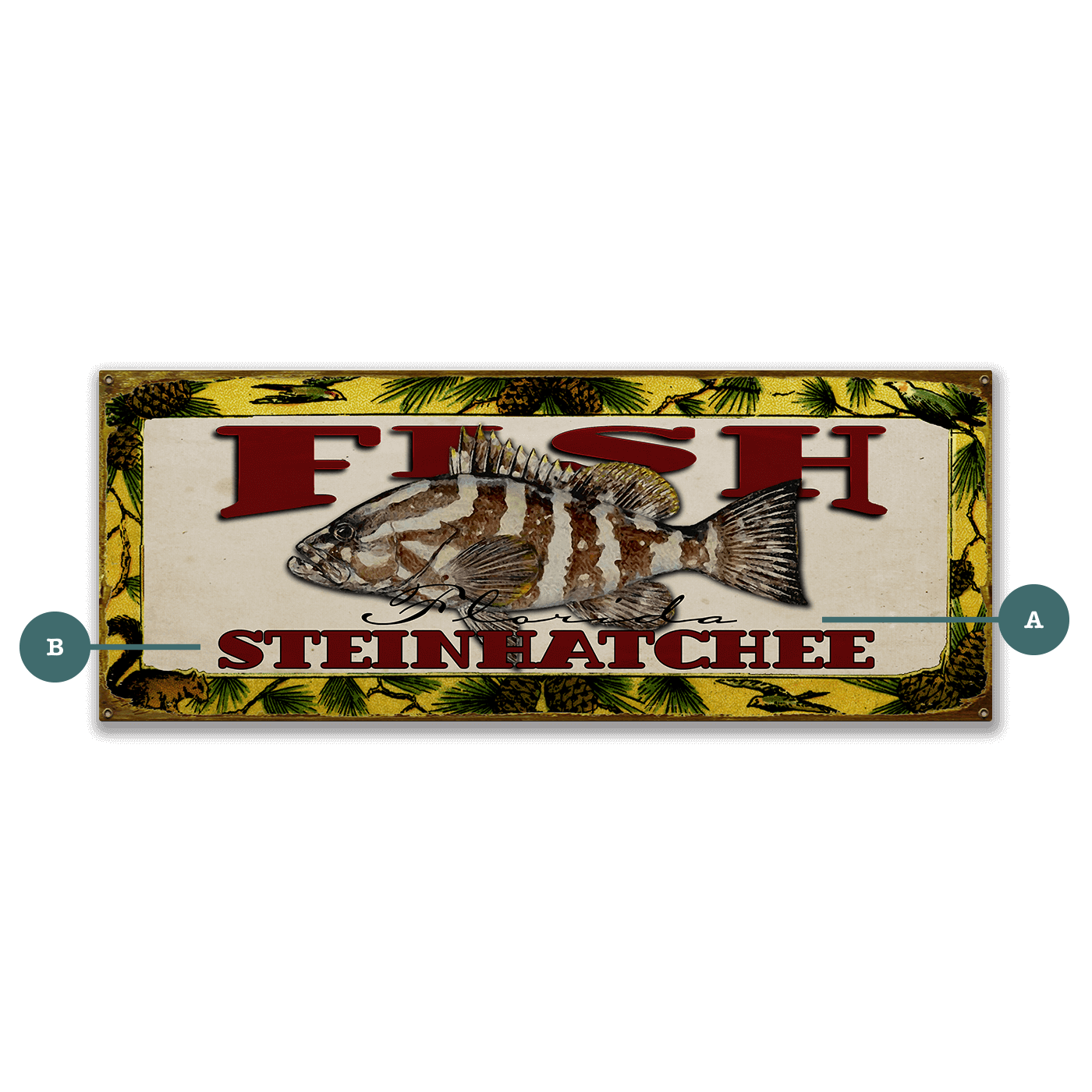 Catch of the Day Freshwater Fishing Sign Wall Decor