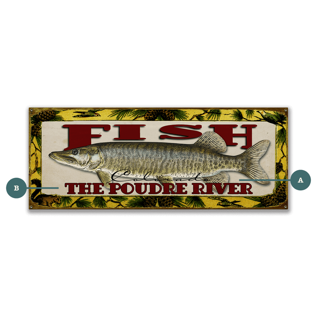 Catch of the Day Freshwater Fishing Sign Wall Decor