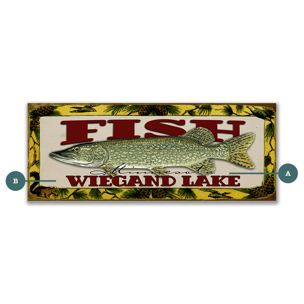 Catch of the Day Freshwater Fishing Sign Wall Decor