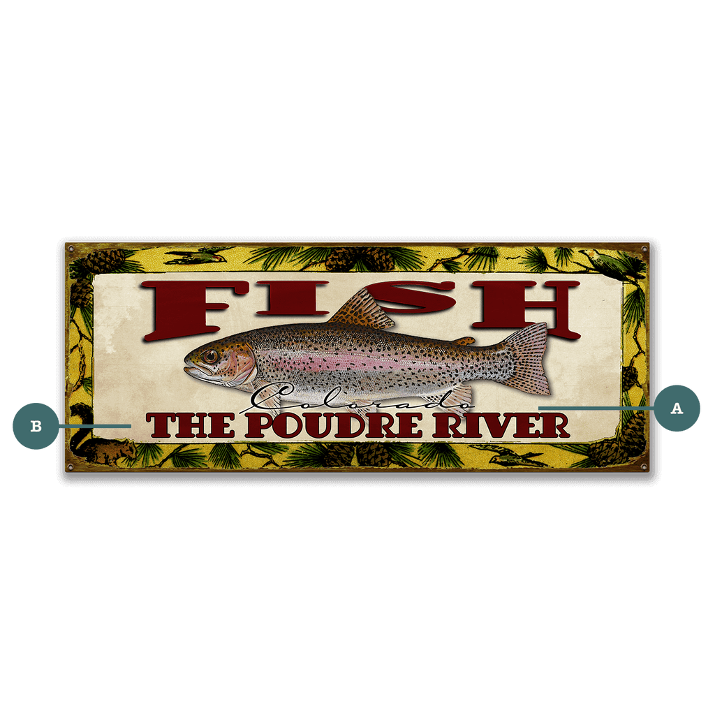Catch of the Day Freshwater Fishing Sign Wall Decor