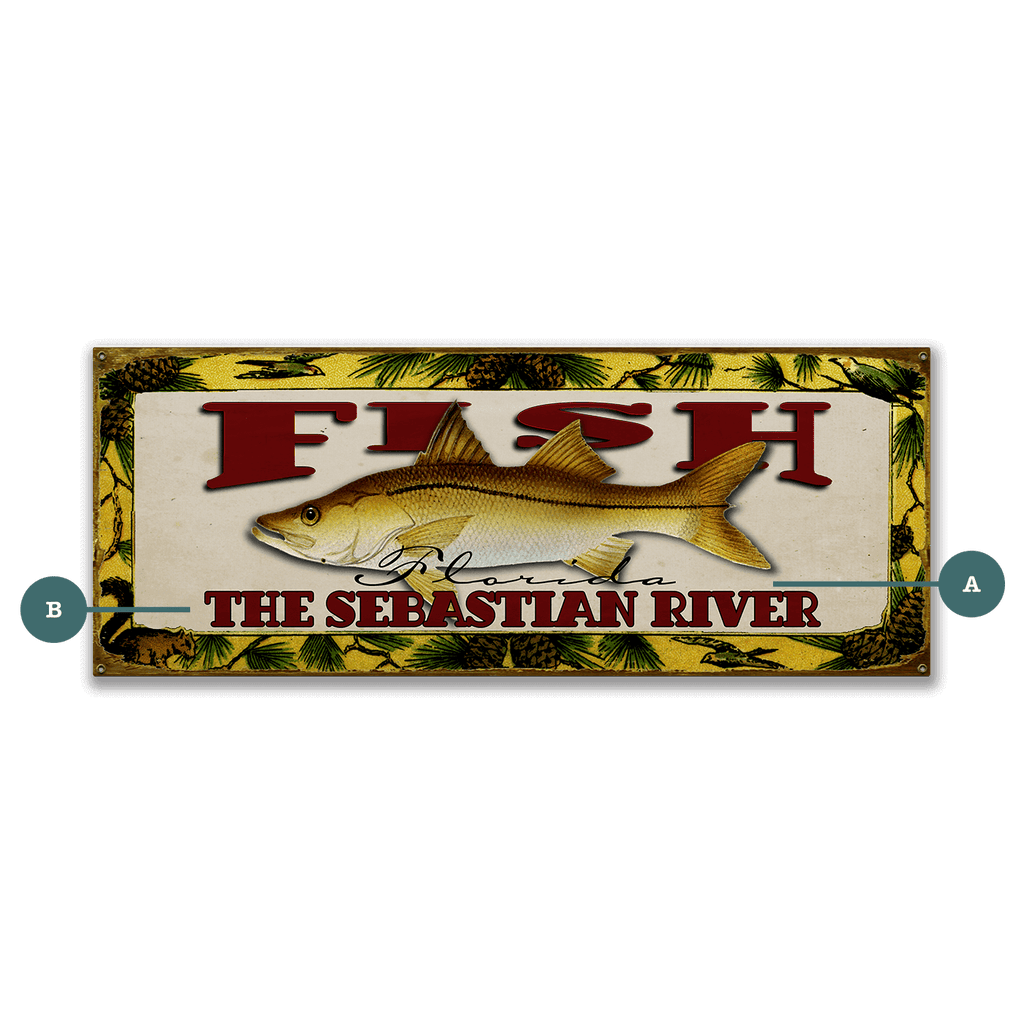 Catch of the Day Freshwater Fishing Sign Wall Decor